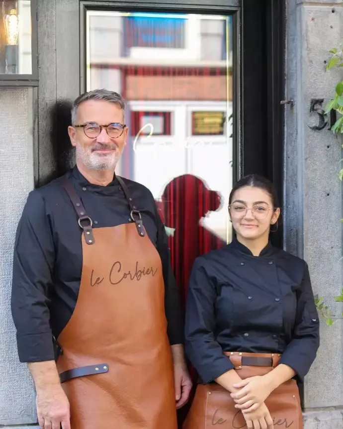 demi-tablier en cuir pour horeca
