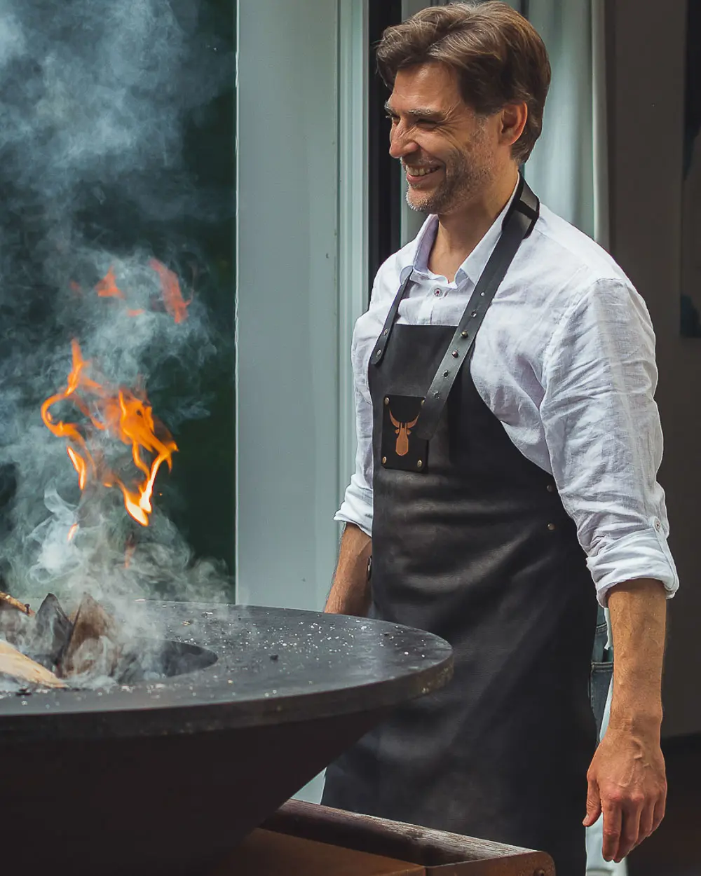 Tablier en Cuir pour Barbecue - Italian Chef