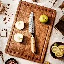 Couteau Utilitaire – Acier damassé 67 couches avec noyau AUS-10 – Manche élégant en bois d’olivier – Tranchant rasoir, dureté 60±2 HRC – Design ergonomique et haut de gamme