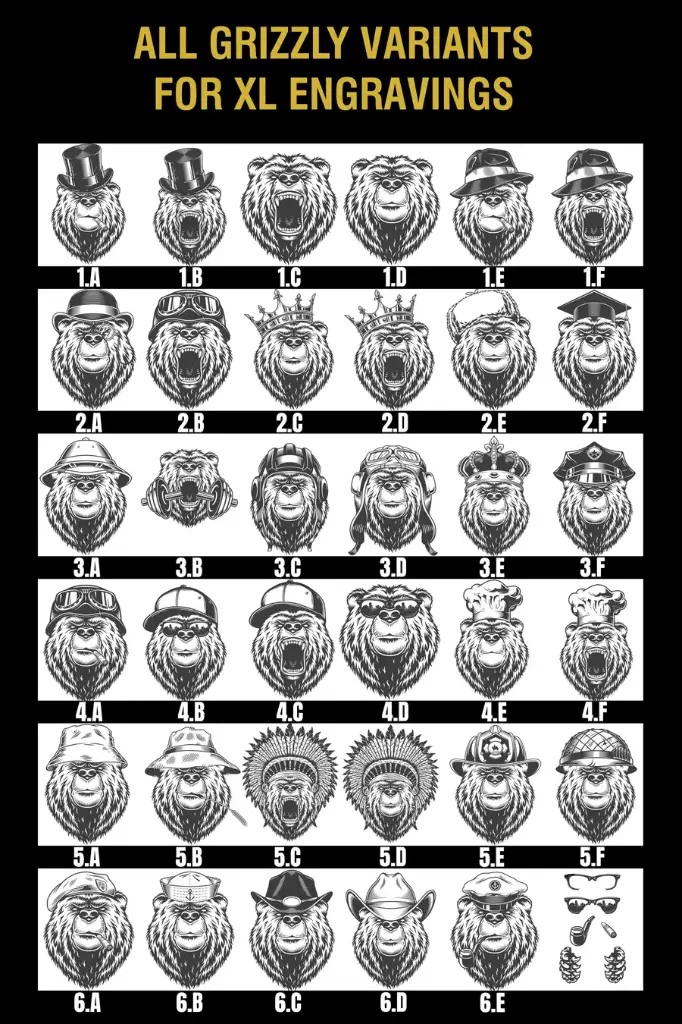 Tablier en cuir personnalisé Ours - Modèle Classique