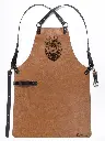 Personalized Leather Apron with Bear Design