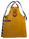 Personalized leather apron with bear design – PRO model