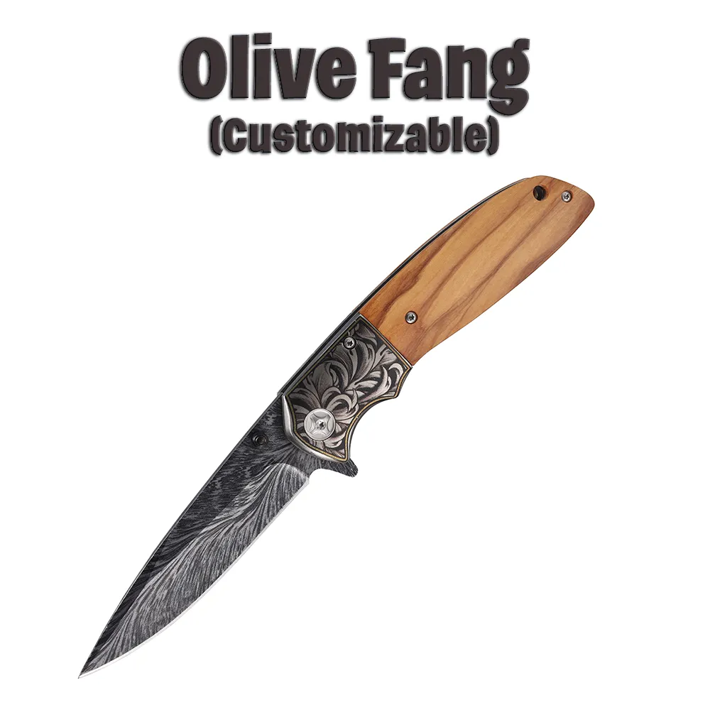 Folding Knife – Olive Fang