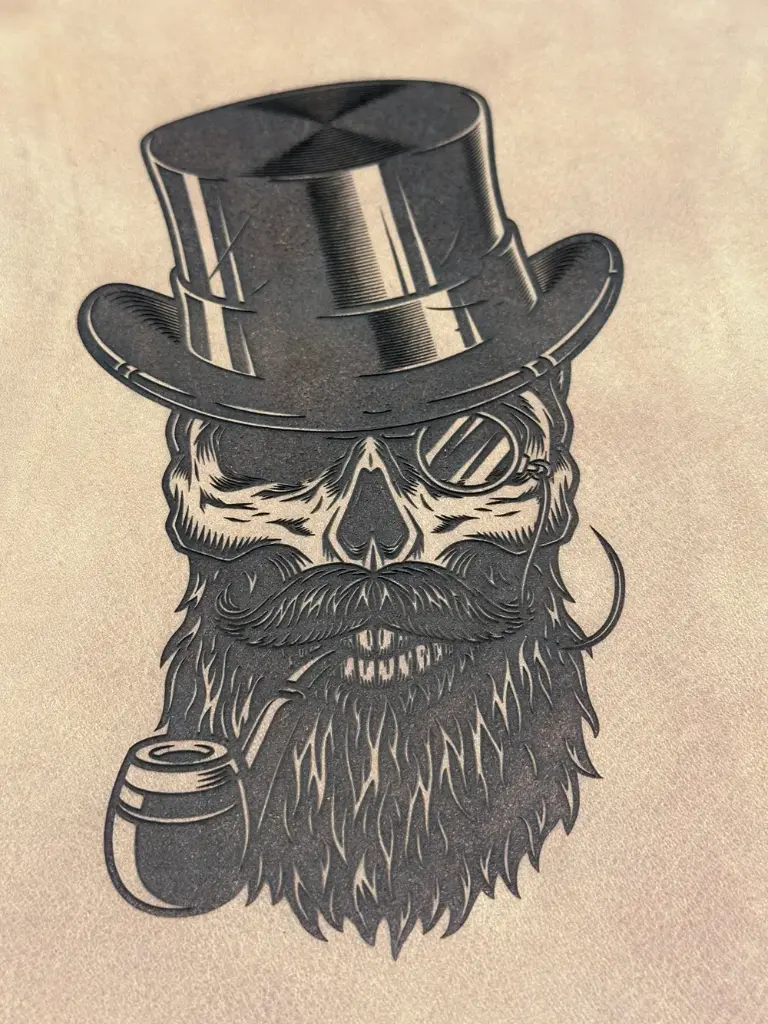 PERSONALISIERTE LEDERSCHÜRZE – TOTENKOPF – KLASSISCHES MODELL